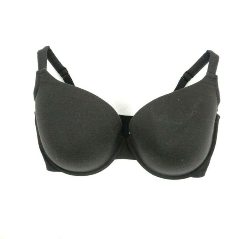 Lane Bryant Cacique Womens Bra Full Coverage Cotton Blend Size 42D Black